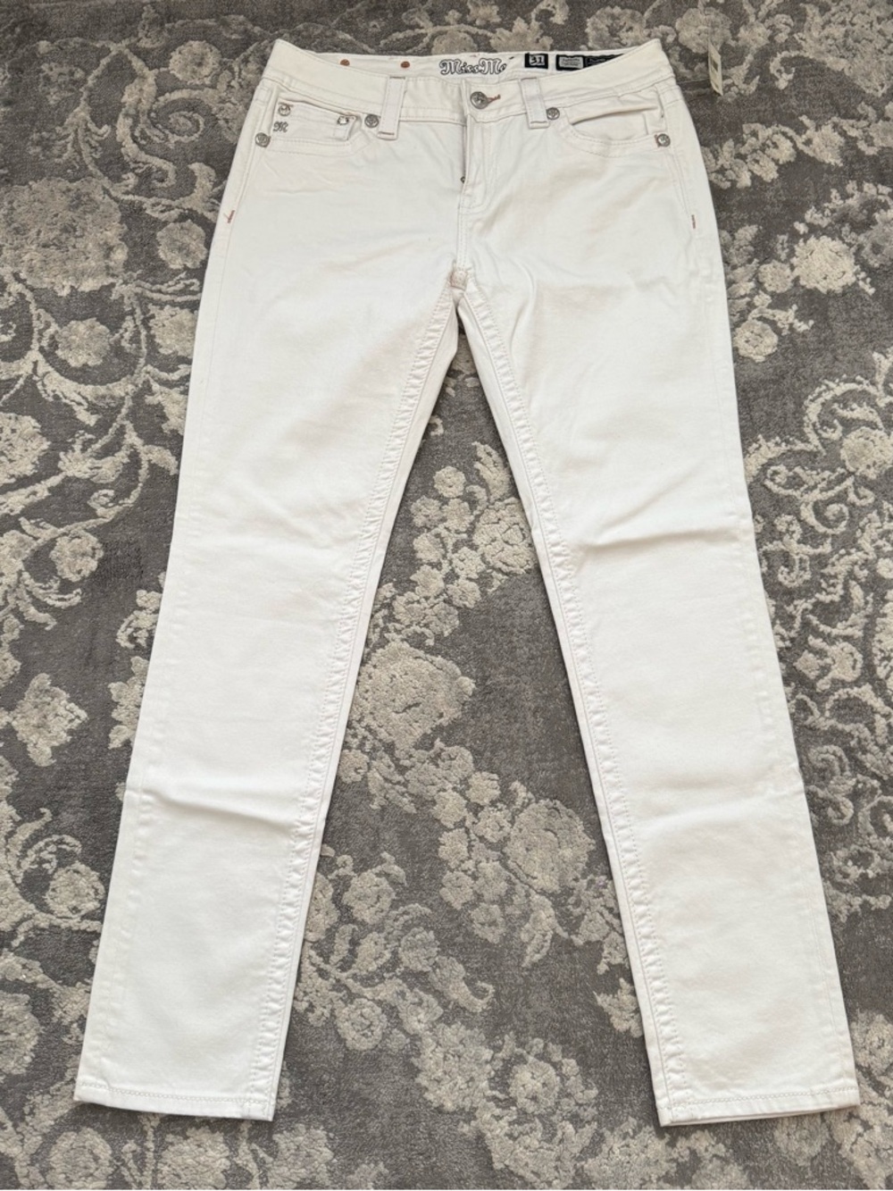 Miss Me Signature Skinny White Denim NWT JP599052 - Picture 10 of 13